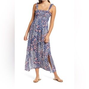 One Clothing x Nordstrom Sleeveless Ruffle Smocked Maxi Dress in Medium